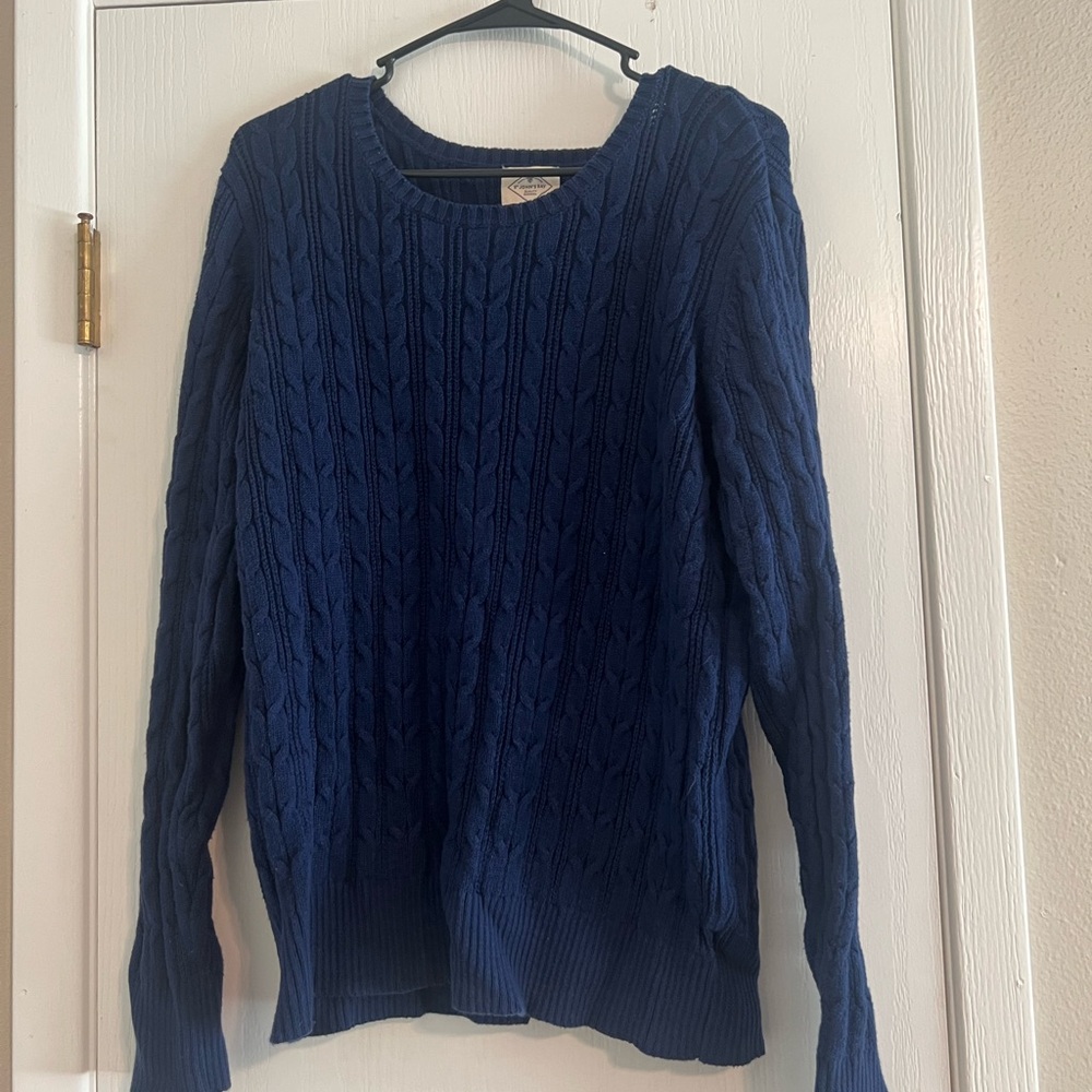 St. John's Bay Navy Cable Knit Sweater